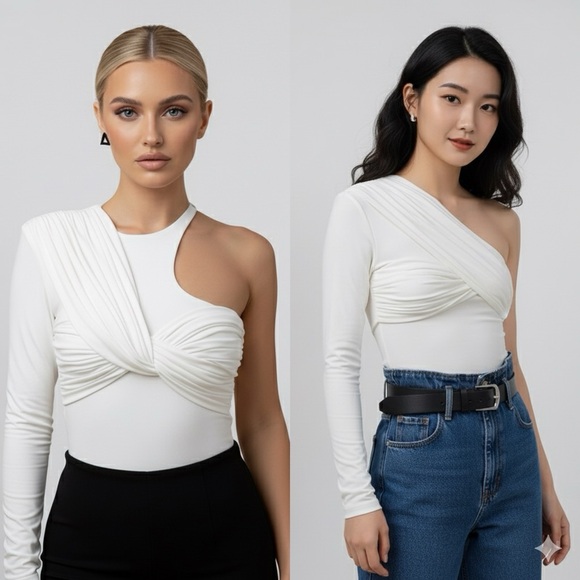 Goddess Sculpt One-Shoulder Bodysuit - Picture 7 of 12